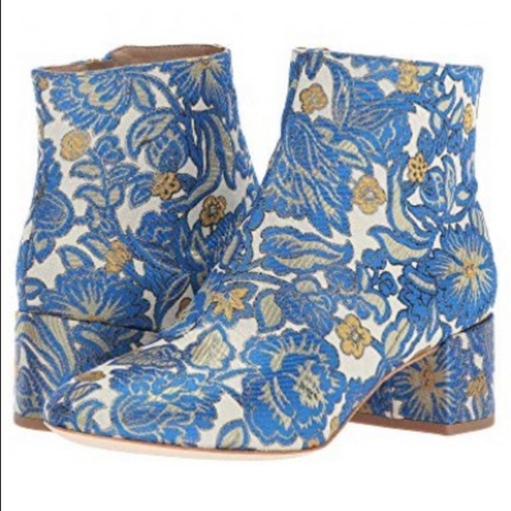Tory Burch Shelby Brocade Booties New Size 6.5